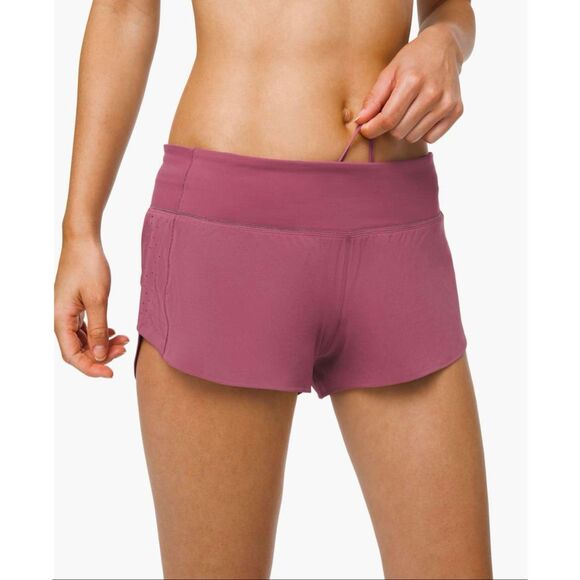 Lululemon Women’s 6 Speed Up Shorts 2.5” Plumful Lined Stretch Activewear - Picture 2 of 8